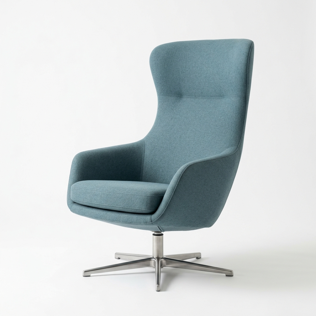 Nordic Swivel Armchair in Pale Teal